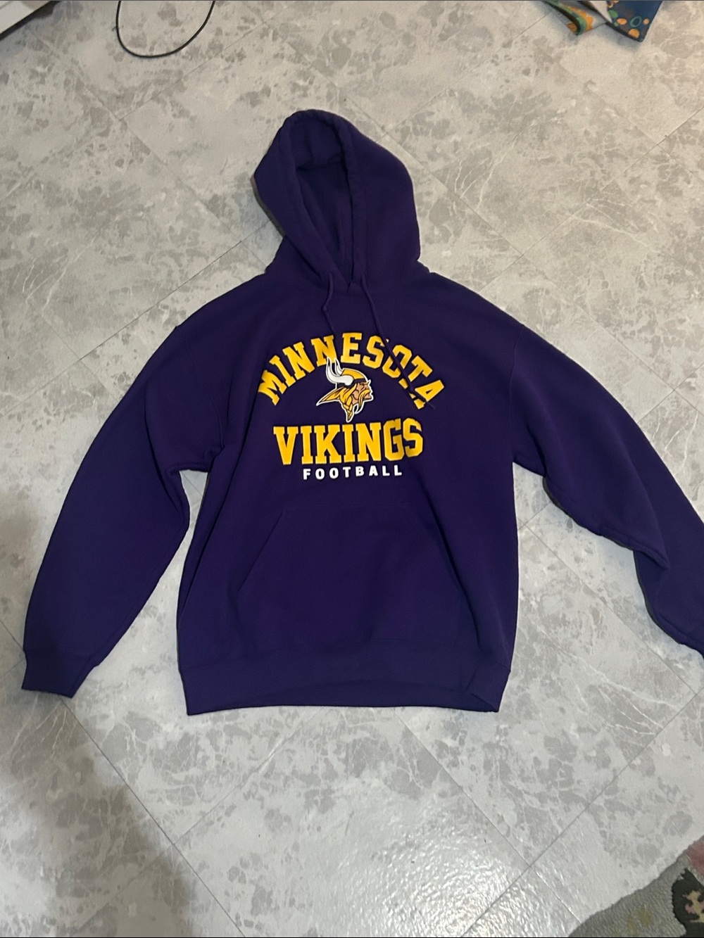 NFL Minnesota Vikings Purple Hoodie with Yellow Logo